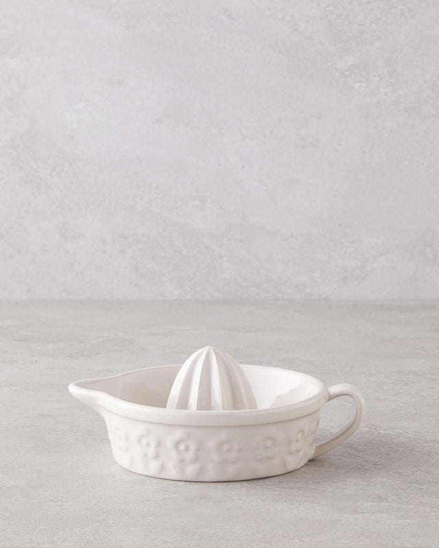 Premium Stoneware Ceramic Lemon Lime Squeezer Juicer Cream 18cm