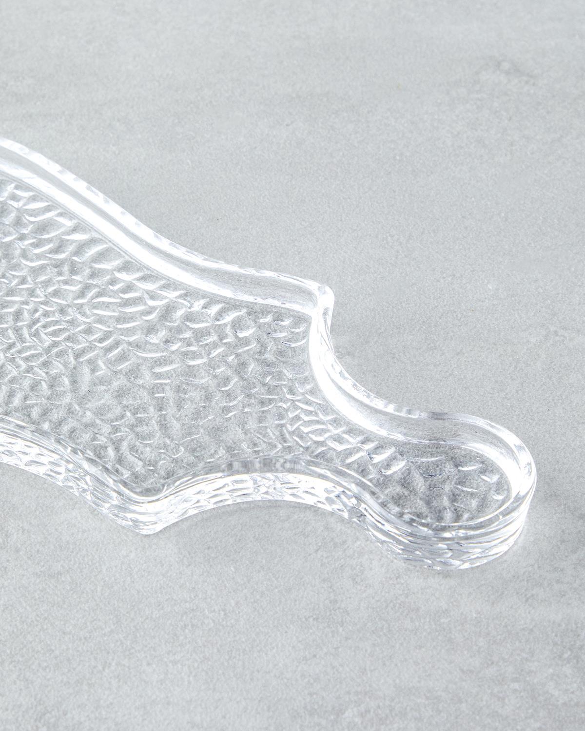 Professional Clear Glass Rectangular Serving Tray