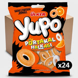 Soft Chewy Orange Jelly Candy Rings - 1 Case - 24 Packs x 70g Each - Aladdin Business
