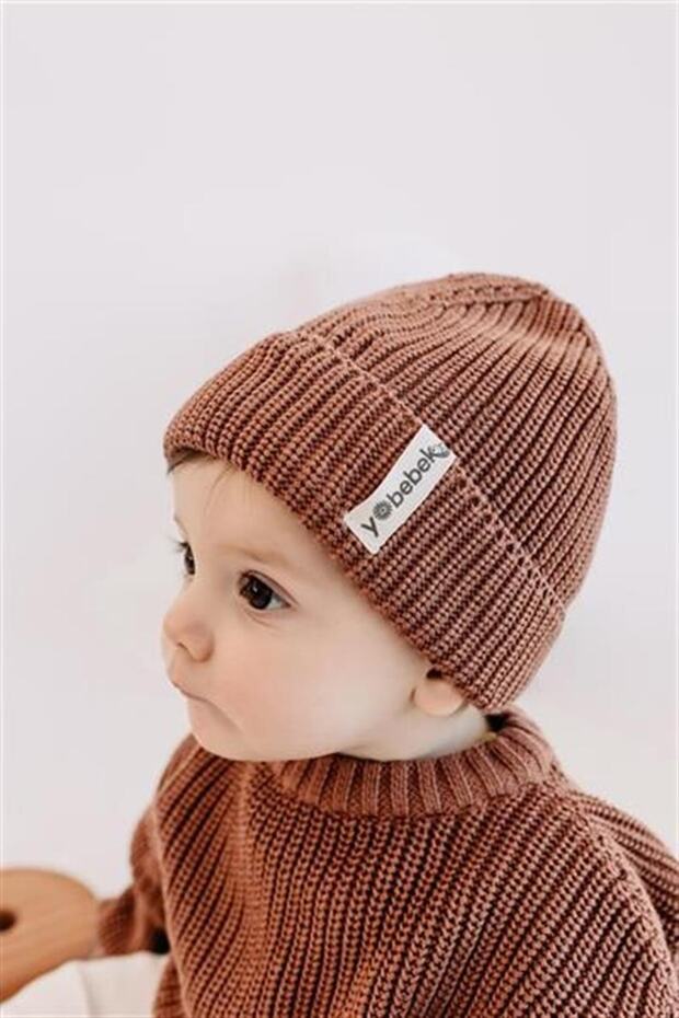 Soft cotton Baby Knit Sweater - Terracotta - TryAladdin