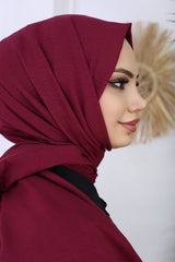 Soft Cotton Jazz Shawl - Burgundy - TryAladdin
