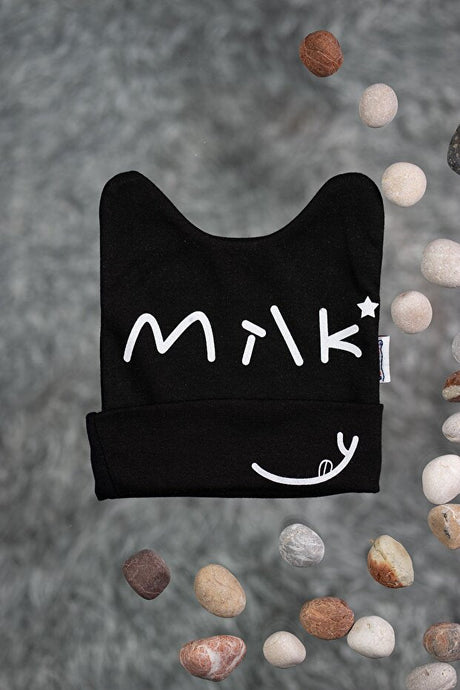 Soft cotton 'Milk' cat Ear Baby Beanie - TryAladdin