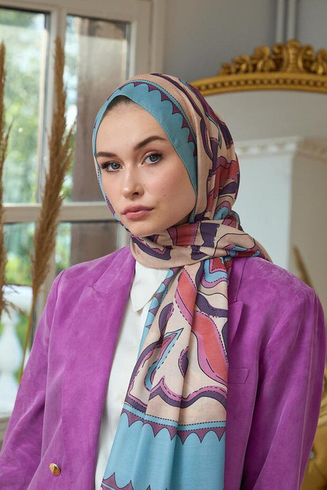 Soft Cotton Shawl - Blue Violet - TryAladdin