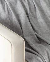 Soft Cotton TV Throw Blanket, Reversible Grey & Beige - TryAladdin