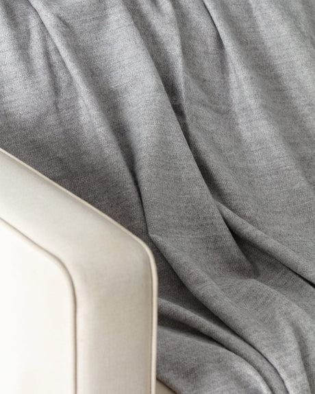 Soft Cotton TV Throw Blanket, Reversible Grey & Beige - TryAladdin