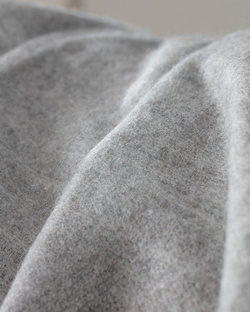 Soft Cotton TV Throw Blanket, Reversible Grey & Beige - TryAladdin