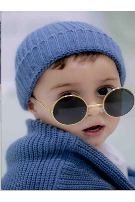 Soft Knitted Indigo Beanie for Babies & Kids - TryAladdin