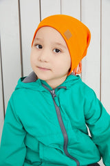 Soft Orange Ribbed Beanie & Neck Warmer Set - TryAladdin