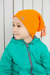 Soft Orange Ribbed Beanie & Neck Warmer Set - TryAladdin