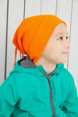 Soft Orange Ribbed Beanie & Neck Warmer Set - TryAladdin