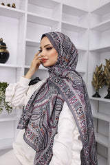 Soft Silk Cotton Blend Retro Pattern Shawl - TryAladdin