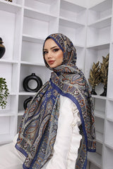 Soft Silk Cotton Shawl - Retro Pattern - TryAladdin