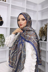 Soft Silk Cotton Shawl - Retro Pattern - TryAladdin