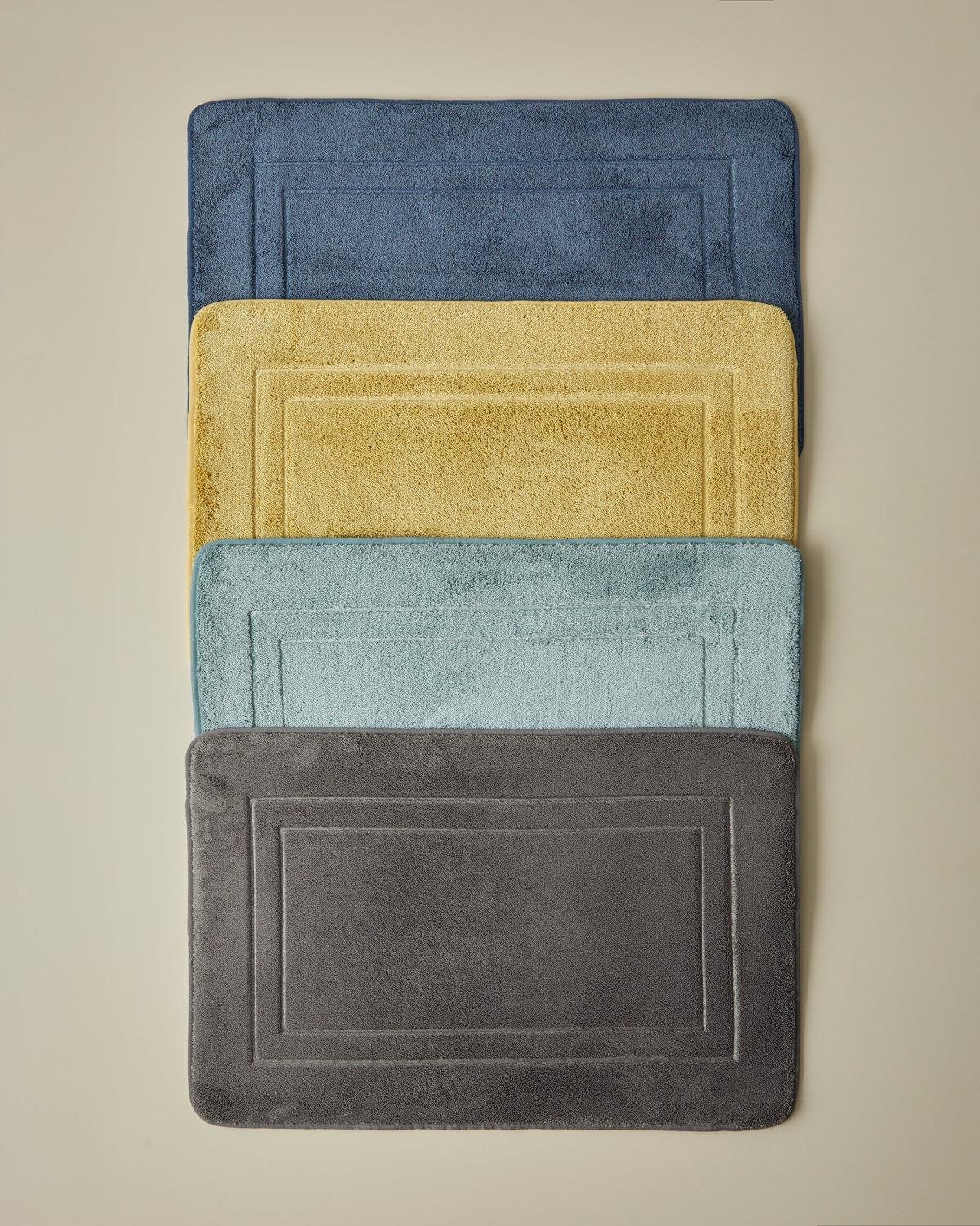 Premium Soft Step Non Slip Bath Mat 50x80cm Blue