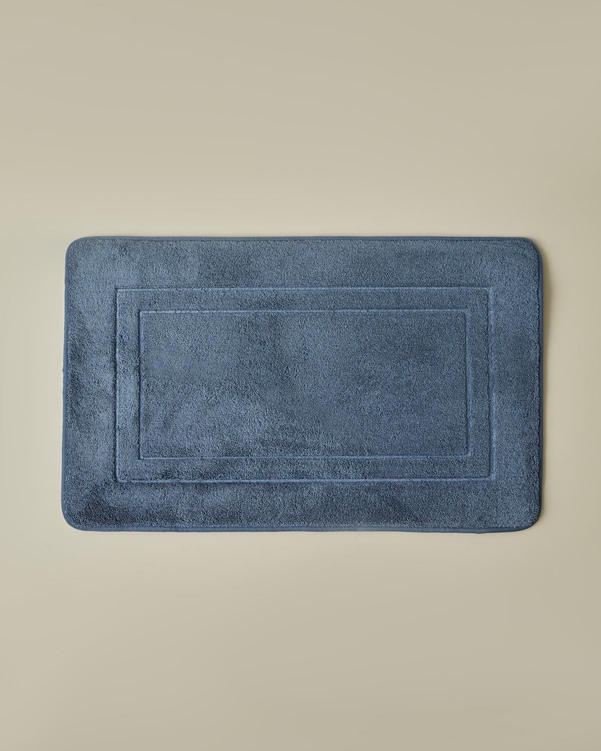 Premium Soft Step Non Slip Bath Mat 50x80cm Blue