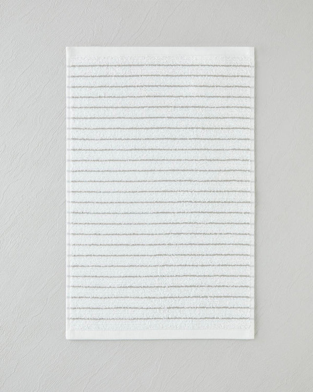 Professional Soft Stripe Cotton Hand Towel - Ivory