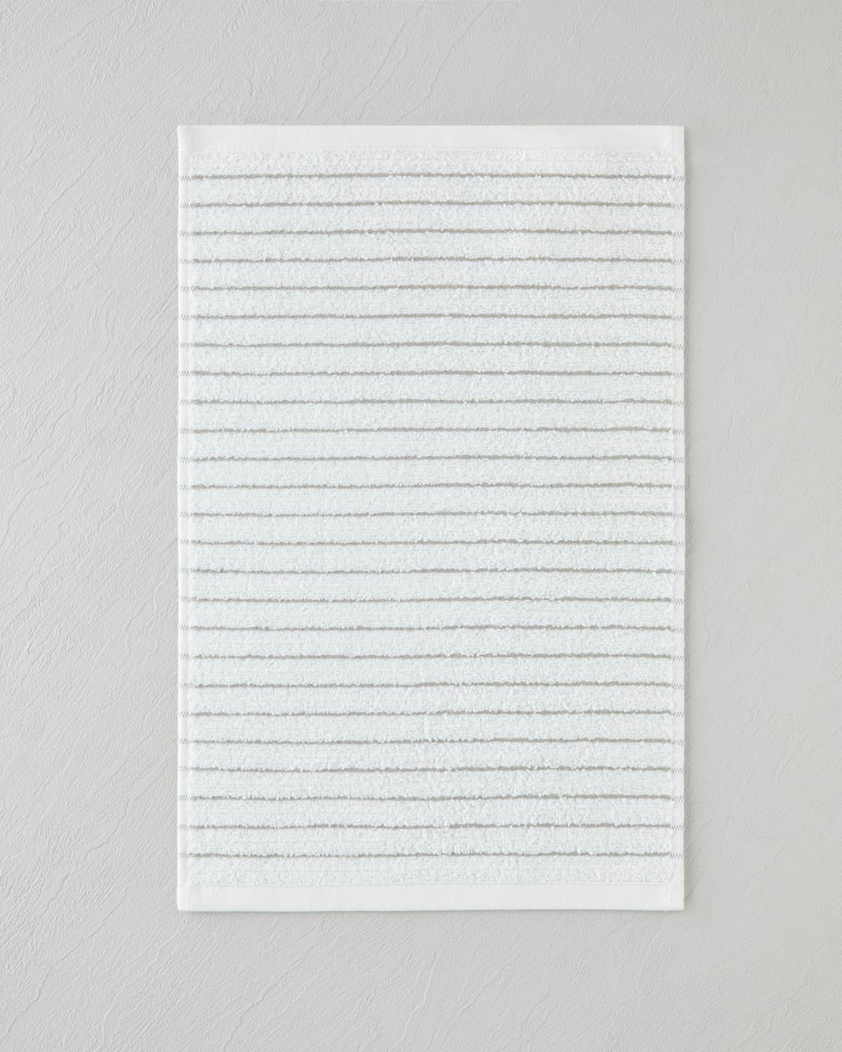 Professional Soft Stripe Cotton Hand Towel   Ivory