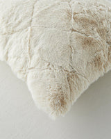Luxury Soft Touch Rabbit Plush Decorative Pillow Cover Beige