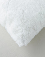 Premium Soft Touch Rabbit Plush Cushion Cover   White Decorative Home Accent