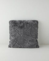 Premium Soft-Touch Rabbit Plush Cushion Cover - Anthracite