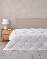 Professional-Grade Microfiber Double Bed Duvet Comforter - Ecru