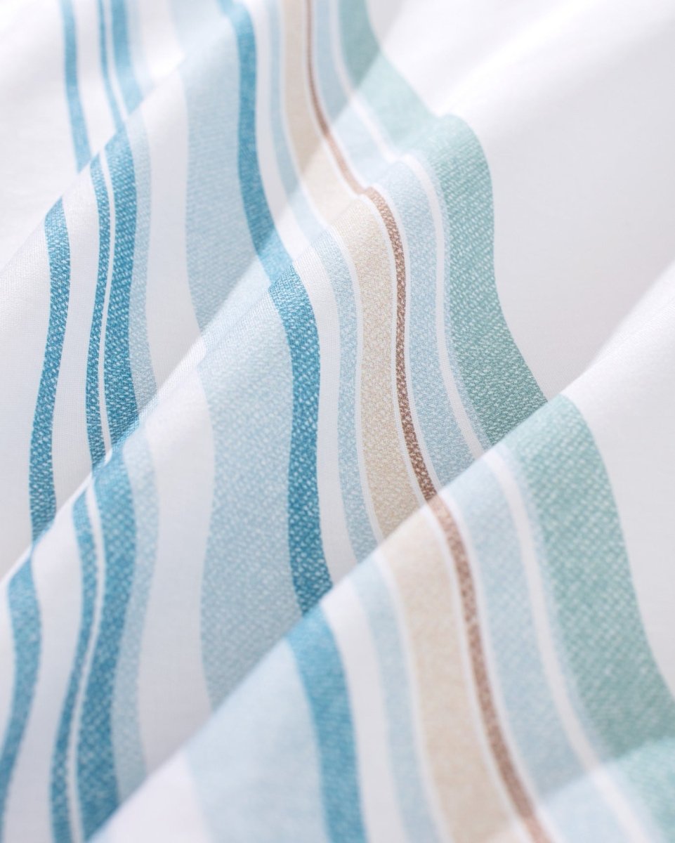 Sorel King Size 100% Cotton Ranforce Printed Duvet Cover Set, Turquoise - TryAladdin