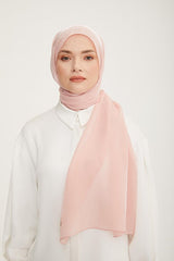 Sparkling Logo Detailed Shawl - Dust Pink - TryAladdin