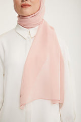 Sparkling Logo Detailed Shawl - Dust Pink - TryAladdin