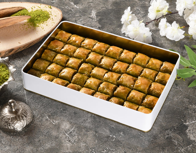 Asi | Special Mini Baklava with Pıstachio in Gift Metal Box