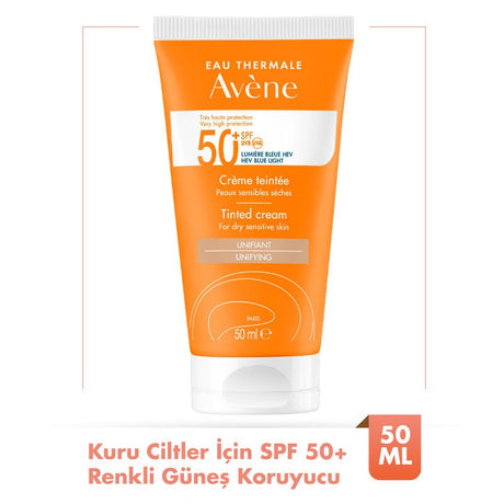 SPF 50+ Colored Sunscreen for Dry Skin - Hydrating & Blue Light Protection Cream - TryAladdin