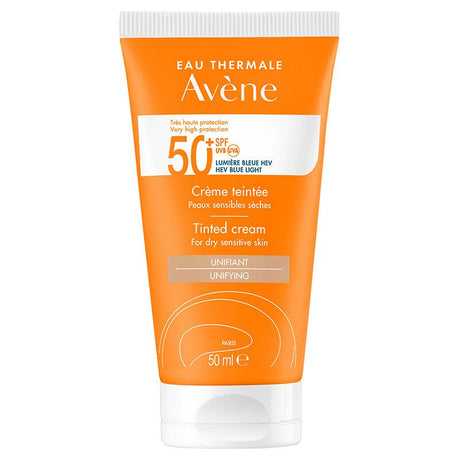 SPF 50+ Colored Sunscreen for Dry Skin - Hydrating & Blue Light Protection Cream - TryAladdin
