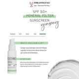 SPF 50+ Mineral Sunscreen - Hydrating & Brightening with Ginseng & Peptides - TryAladdin