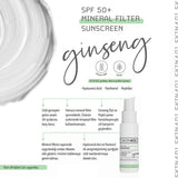 SPF 50+ Mineral Sunscreen - Hydrating & Brightening with Ginseng & Peptides - TryAladdin