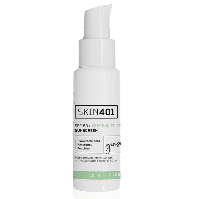 SPF 50+ Mineral Sunscreen - Hydrating & Brightening with Ginseng & Peptides - TryAladdin