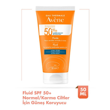 SPF 50+ Sun Fluid - Ultra - Light, Matte Finish UVA/UVB/Blue Light Protection - TryAladdin