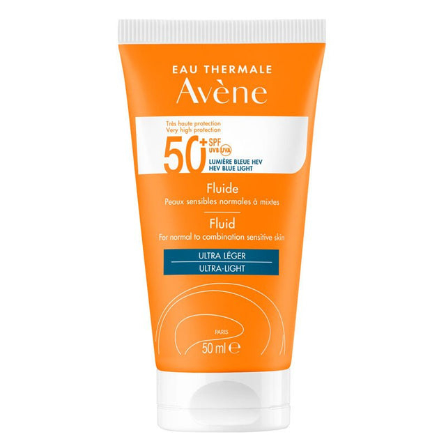 SPF 50+ Sun Fluid - Ultra - Light, Matte Finish UVA/UVB/Blue Light Protection - TryAladdin