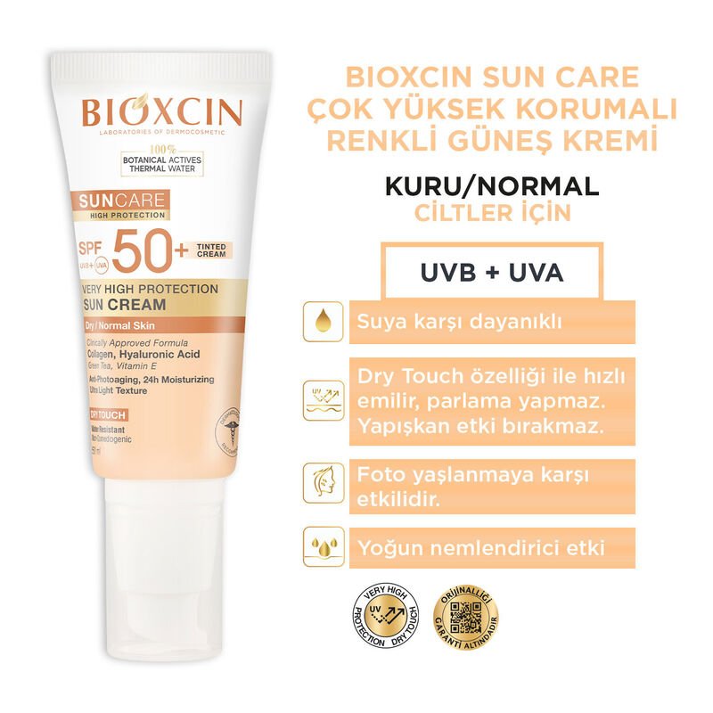SPF 50+ Tinted Sun Cream - Hydrating, Anti - Aging & Dry Touch Finish - TryAladdin