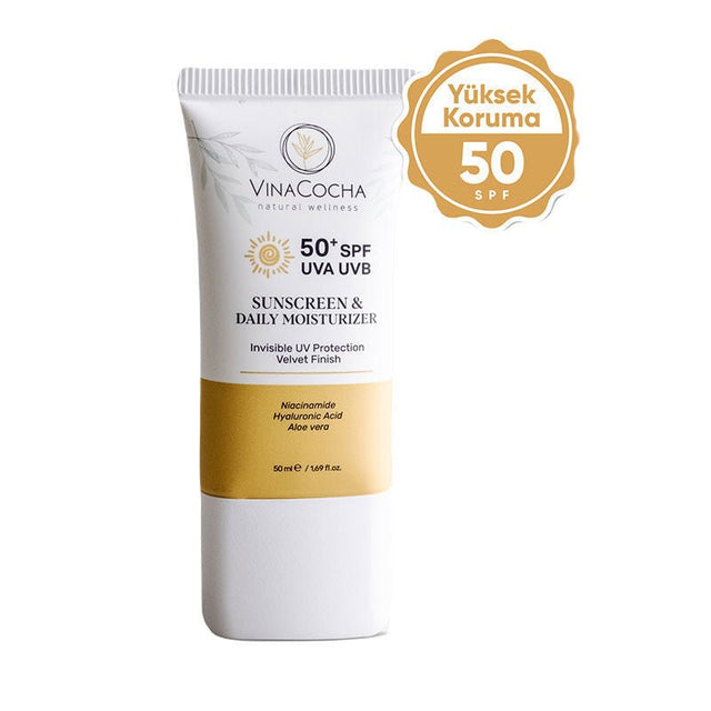 SPF50 Hydrating Daily Face Cream with Niacinamide & Hyaluronic Acid - TryAladdin