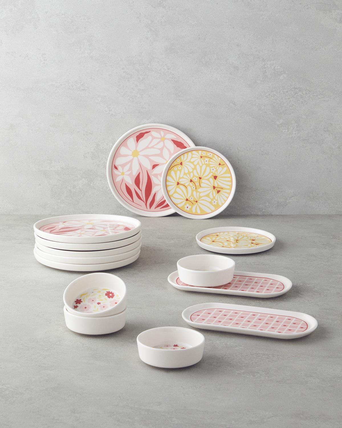 Premium-Ceramic-Breakfast-Dinnerware-Set-10-Piece-4-Person-Red-Pink