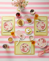 Premium Ceramic Breakfast Dinnerware Set 10 Piece 4 Person Red Pink