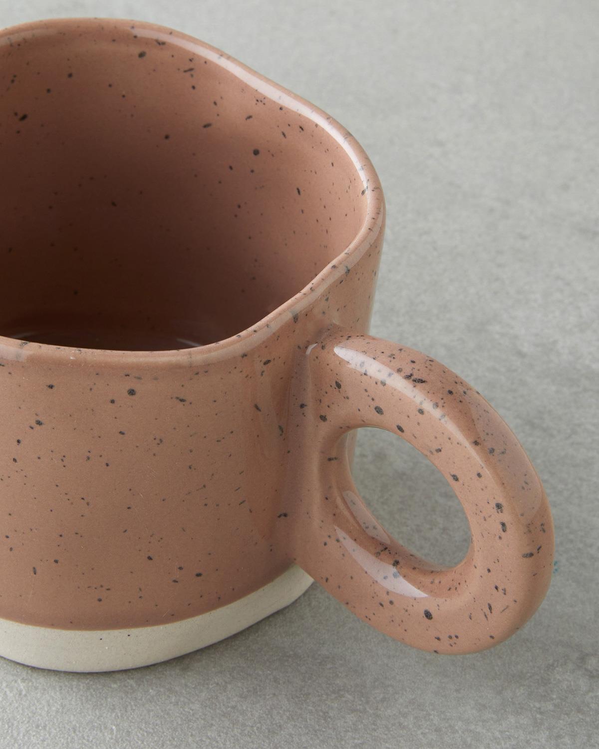 Professional Durable Stoneware Beverage Mug   Light Brown