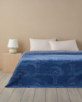 Premium-Cotton-Double-Bed-Blanket-Soft-Blue