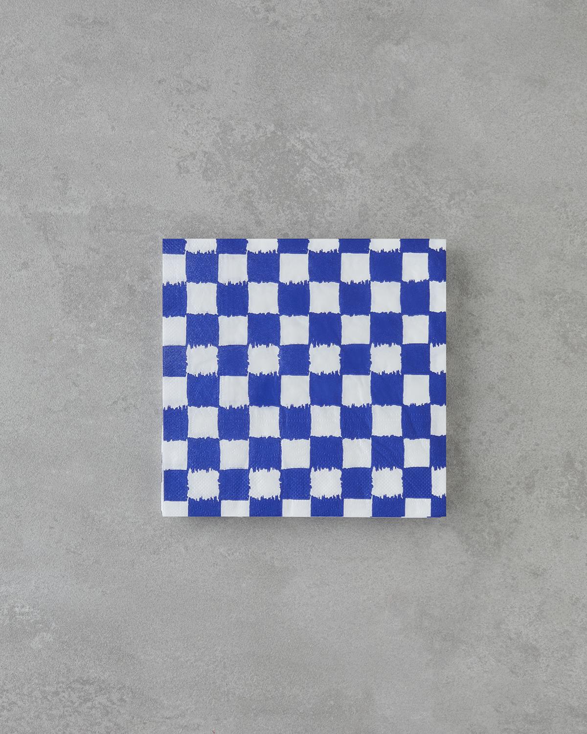 Papirservietter i erhvervskvalitet — kvadratiske, mørkeblå, 33x33cm