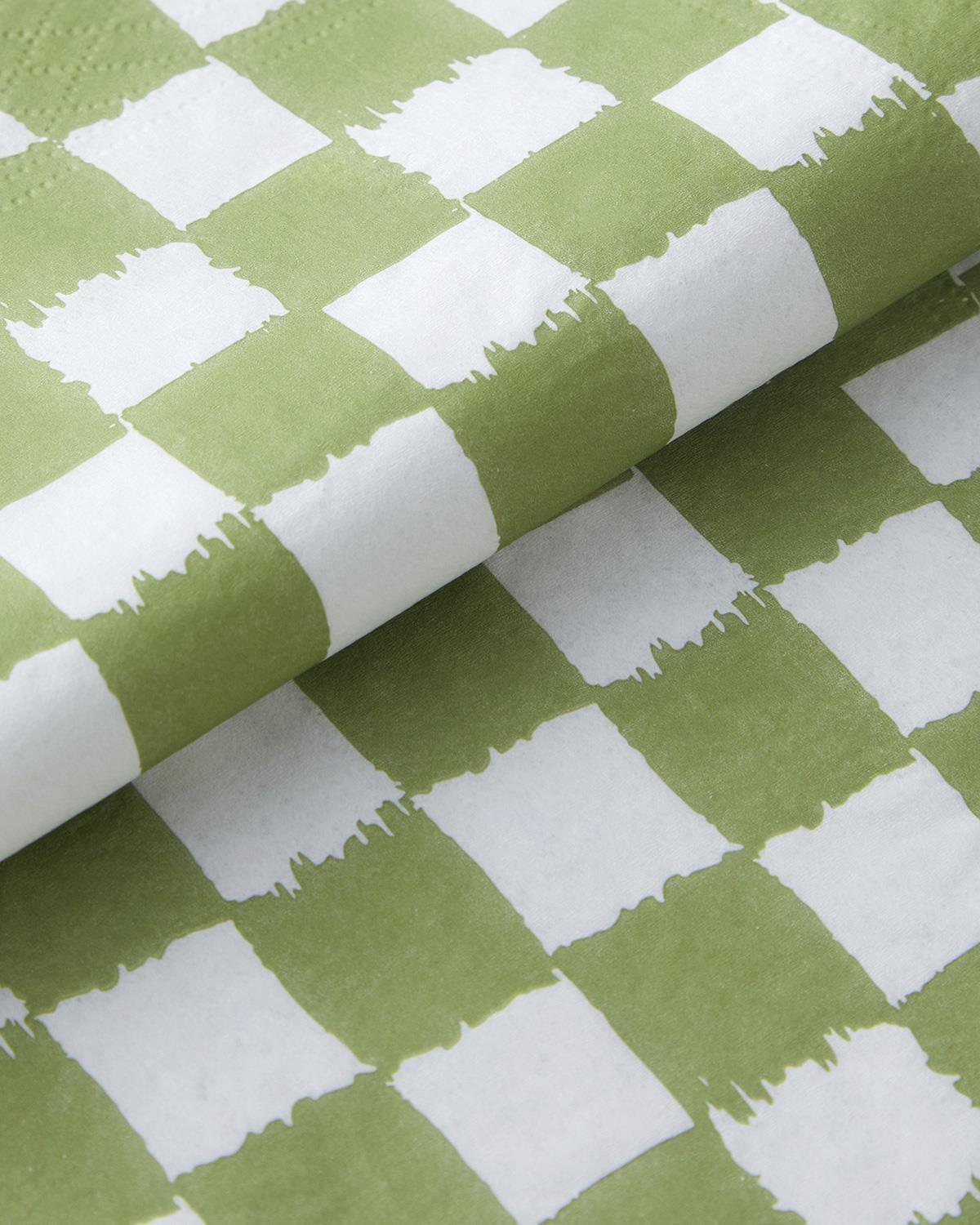 Professional Green Square Disposable Napkins 20 Count