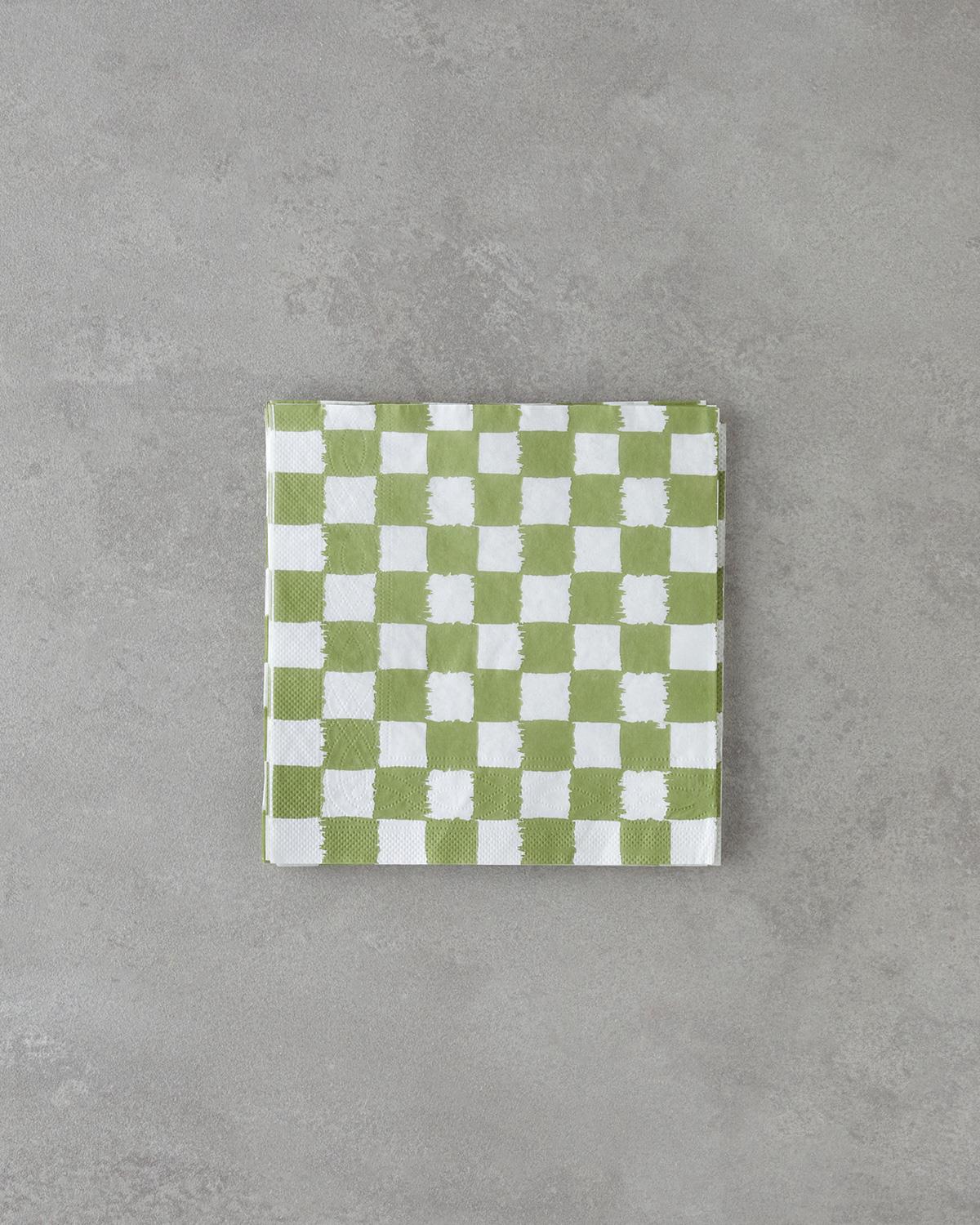Professional Green Square Disposable Napkins 20 Count