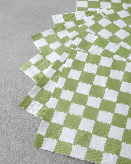 Professional Green Square Disposable Napkins 20 Count