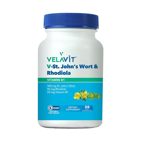 St. John's Wort, Rhodiola & B1 Vitamin Complex - Wellness Support Capsules - TryAladdin