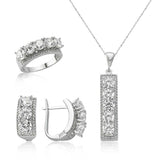 Sterling Silver - Sparkling Multi-Stone Jewelry Set