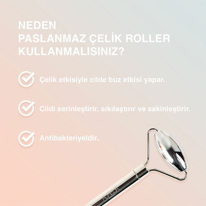 Stainless Steel Dual Head Facial Skincare Roller - TryAladdin