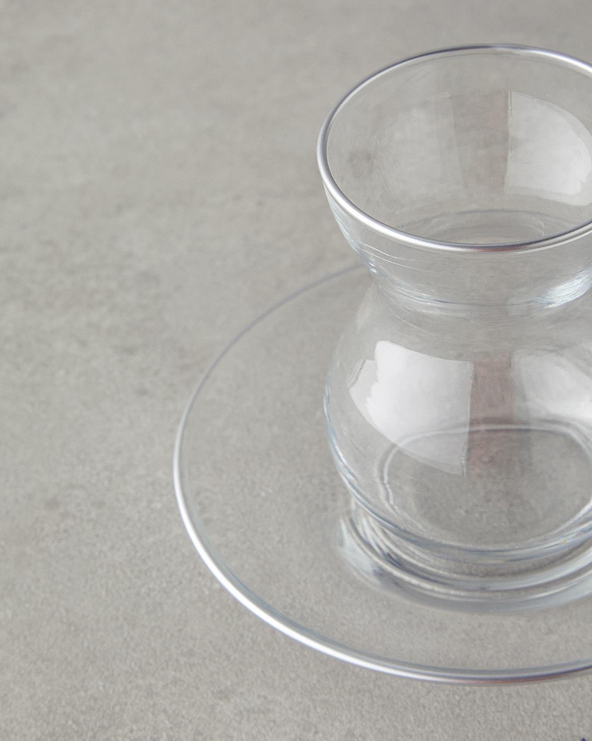 Premium Silver 12 Piece Tea Set   6 Person Service   140ml Capacity